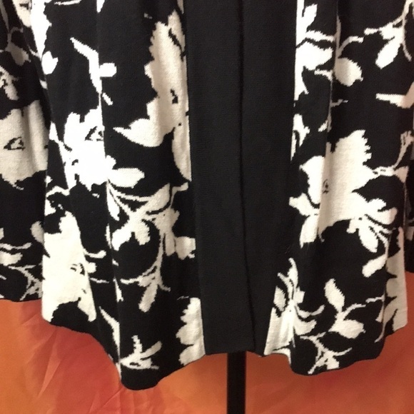 Belldini Women’s Cardigan Open Front Black/White Approx XL - Picture 3 of 9